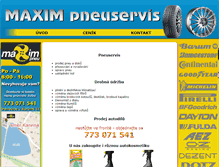 Tablet Screenshot of maxim-pneuservis.cz